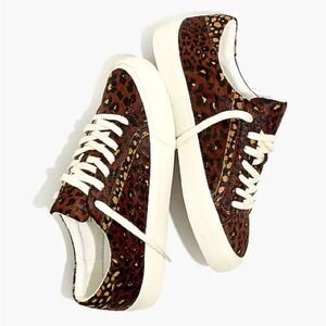 Madewell Leopard Print Sneakers - Brown and White